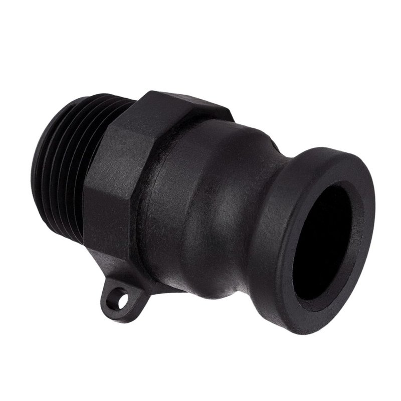 Kamlock Typ F (PP) Vaterteil - 53,4 mm Stecker mit Außengewinde (AG) 1 1/4" Zoll DN 40  - PN 6,5 bar