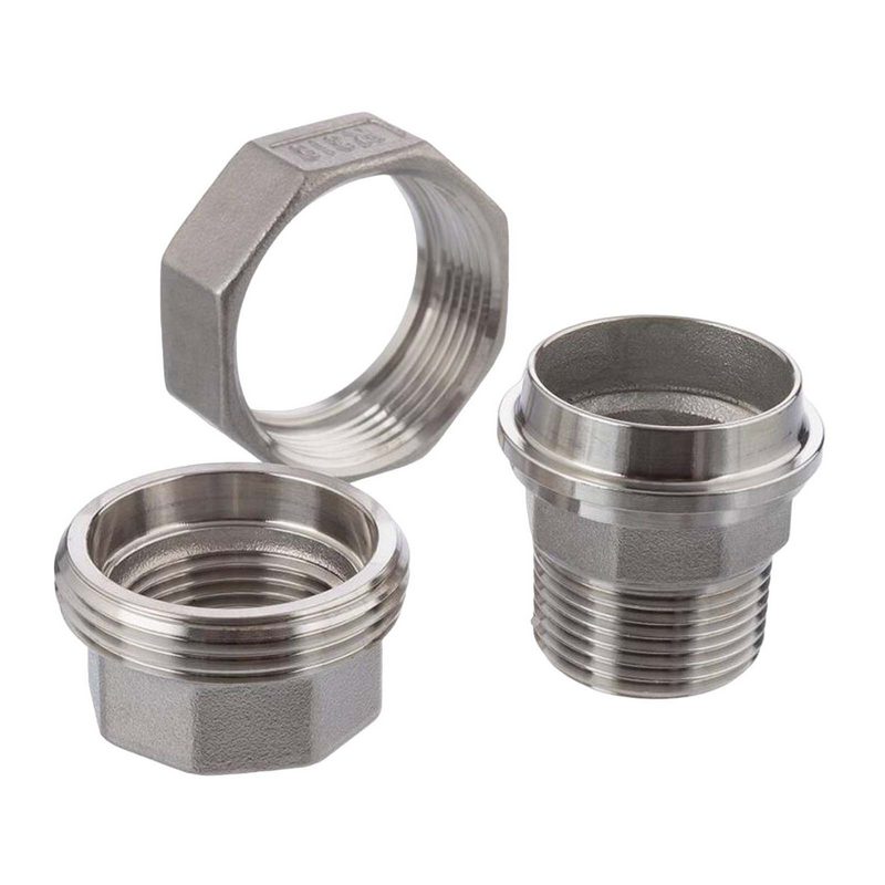 1" Edelstahl Fitting V4A AISI 316 Nr. 341 - Verschraubung Innen x Außengewinde IG x AG konisch dichtend  - PN 16 bar