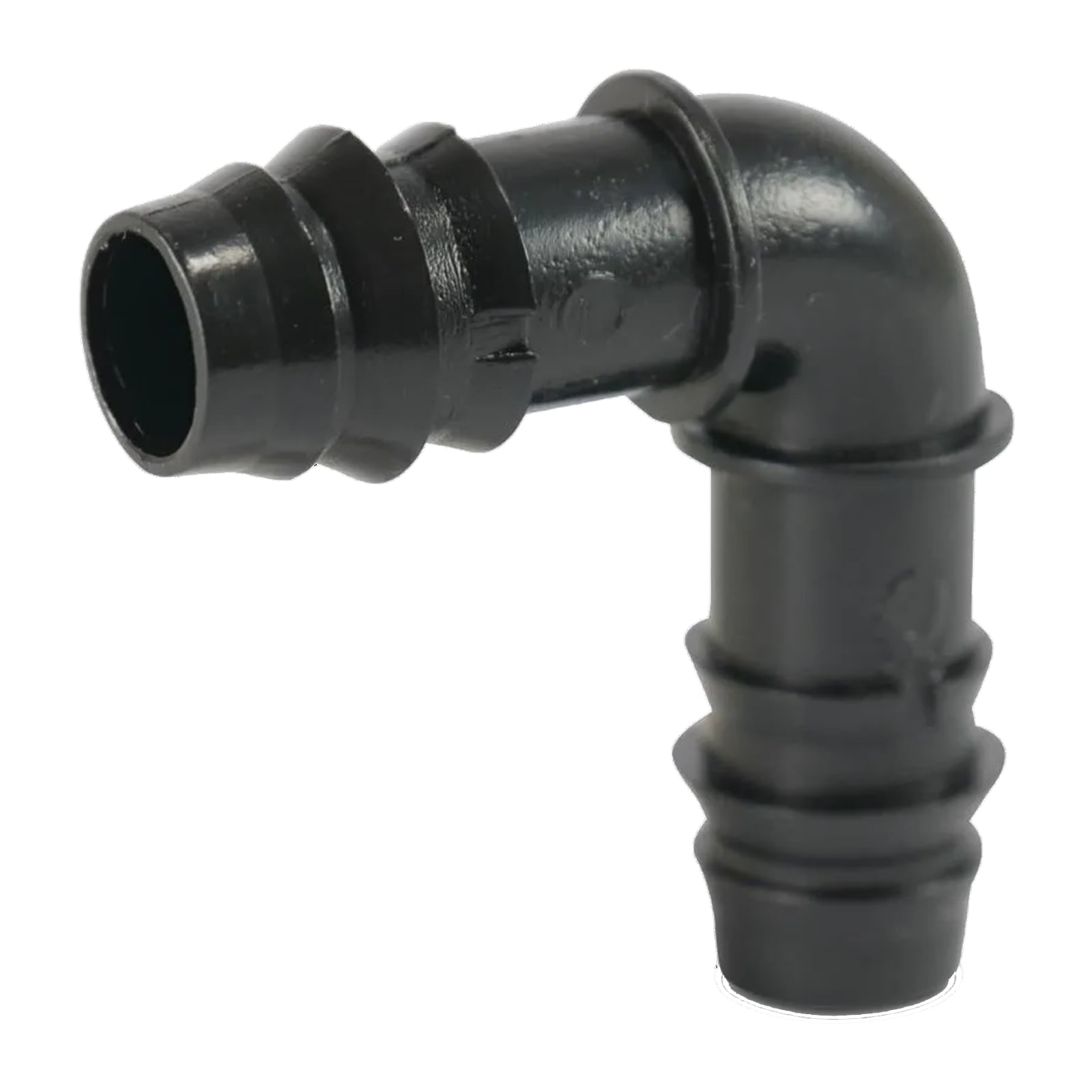 20 mm POM Winkel 90° Schlauch Verbinder Stutzen Tülle Kupplung Tropf Fitting schwarz PN 4 bar