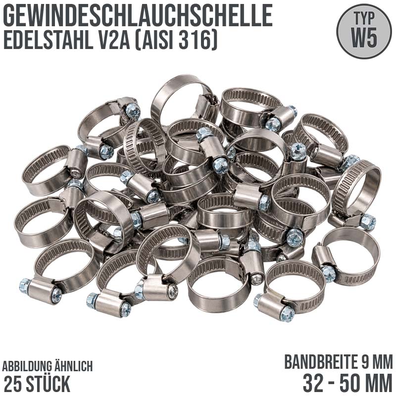 Schlauchschellen in verschiedenen Ausführungen finden Sie in unserem Shop…