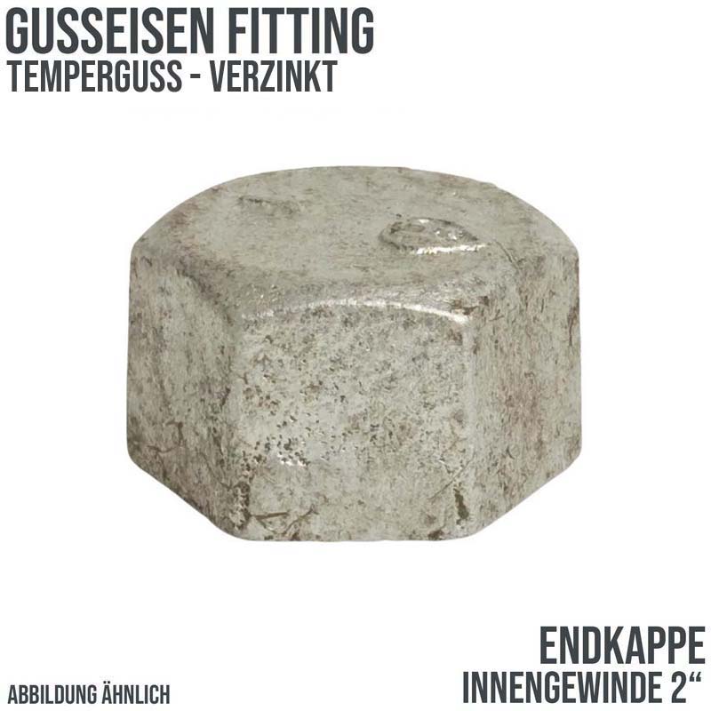 2" Gusseisen Temperguss Fitting Nr. 300 Endkappe Innengewinde IG DVGW PN 25 bar