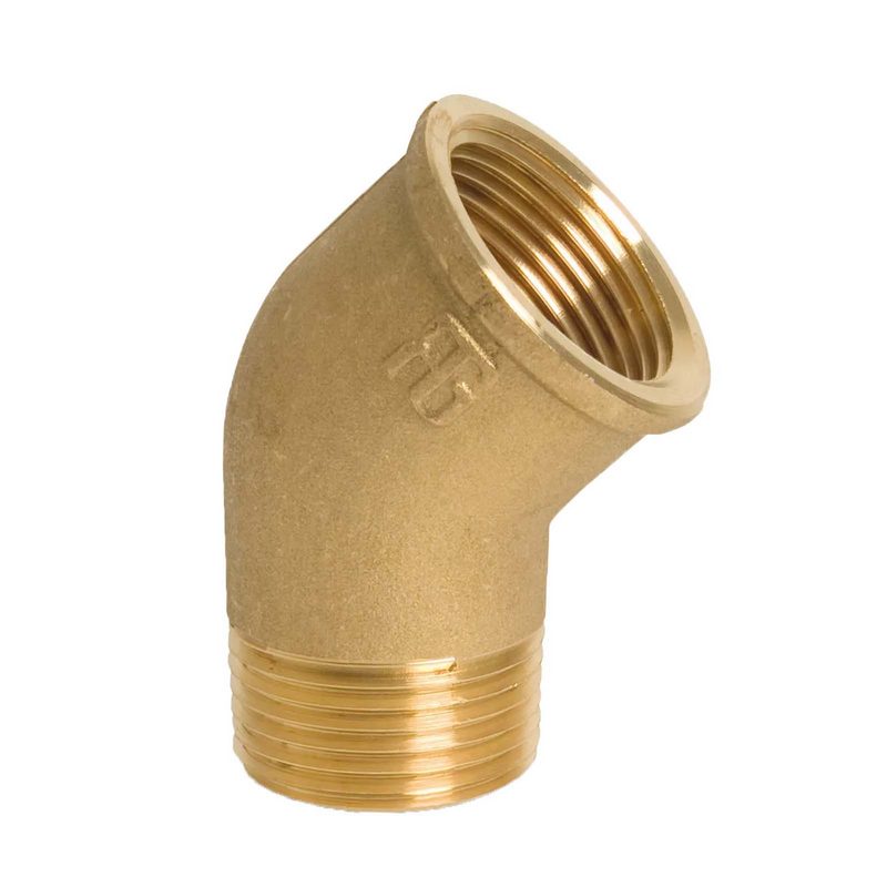 2" Winkel 45° Nr. 121 Innen x Außengewinde IG x AG Messing Fittings PN 40 bar