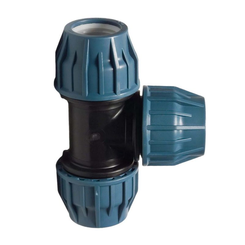 110 mm PE PP Fitting Klemm Verbinder Verschraubung Muffe Rohr T-Stück 90° DVGW - PN 16 bar