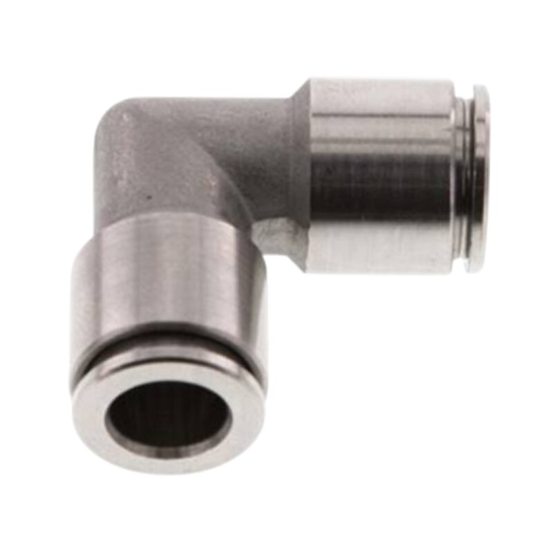 4 mm Pneumatik Schnell Steck Verbinder IQS Winkel 90° Edelstahl 1.4404 PA PU Schlauch - PN 16 bar