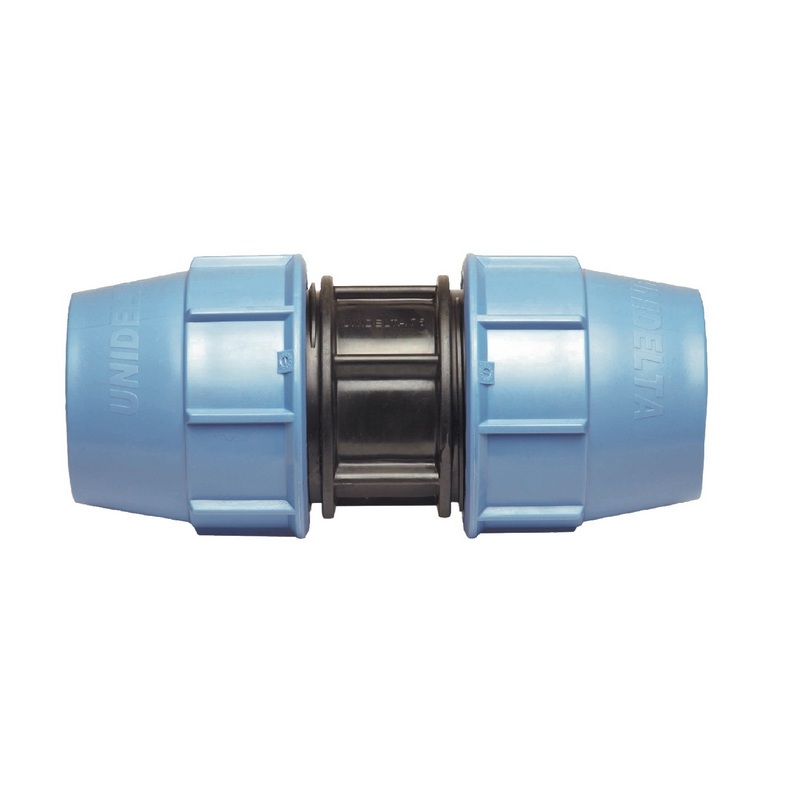 25 mm PE PP Fitting Klemm Verbinder Verschraubung Muffe Rohr Kupplung DVGW - Unidelta