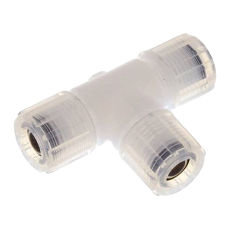 8 x 4 mm T-Stück 90° Kupplung PFA Verschraubung Verbinder PA PP Schlauch FDA - PN 10 bar