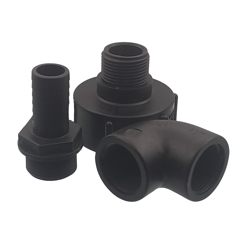 S60 x 6 IBC Winkel 90° Adapter Tülle Stutzen 19 mm 3/4" Container Fass Tank Zubehör PN 10 bar