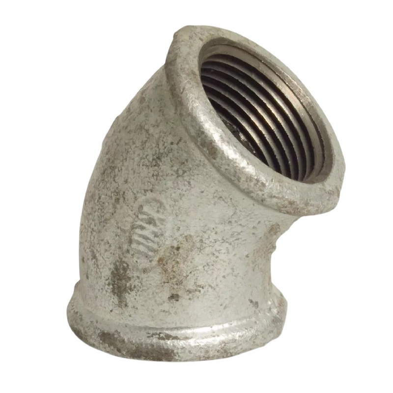 3/8" Gusseisen Temperguss Fitting Nr. 120 Winkel 45° Innengewinde IG DVGW PN 25 bar