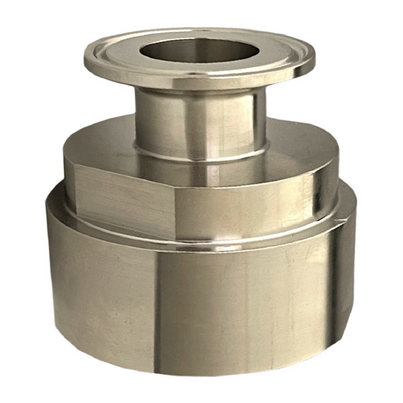S60 x 6 IBC Adapter Edelstahl AISI 316 auf CLAMP Teller 50,5 mm (DIN32676) PN 25 bar