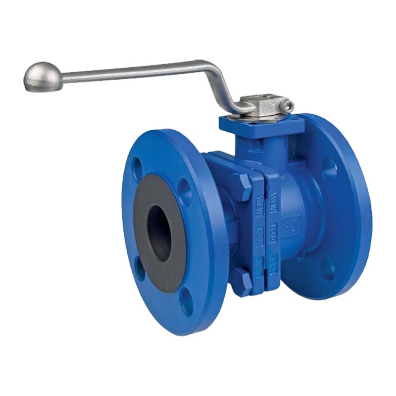DN 25 Flansch Kugelhahn 2-teilig Gussgehäuse Kugel Messing DVGW Gas - PN 40 bar