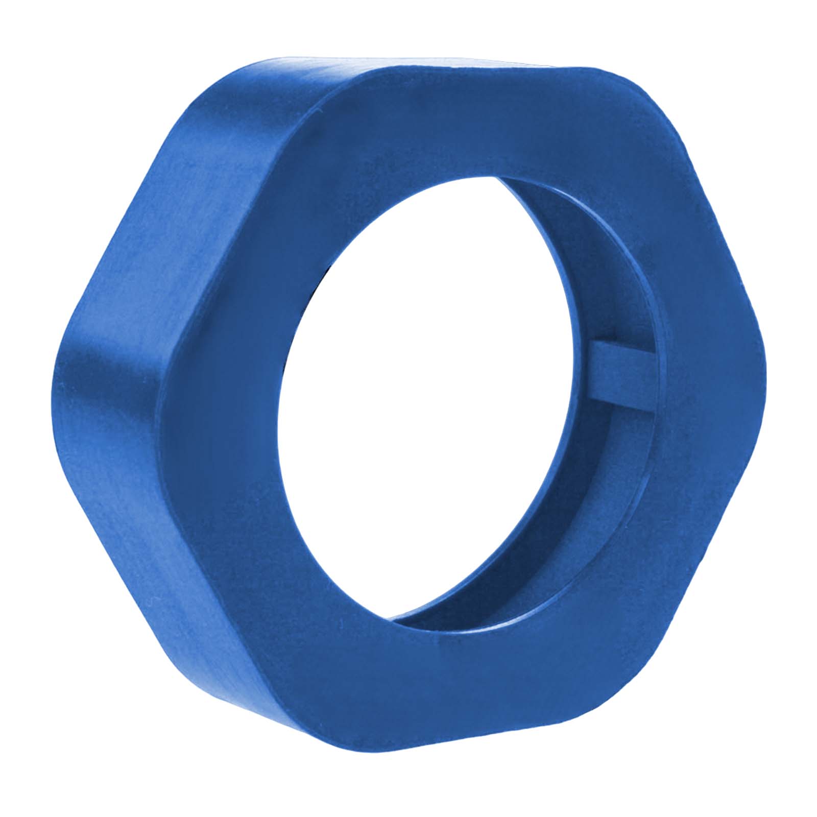 DN 100 Milchrohr Verschraubung DIN 11851 Prallschutz Überwurfmutter Gummi EPDM - blau