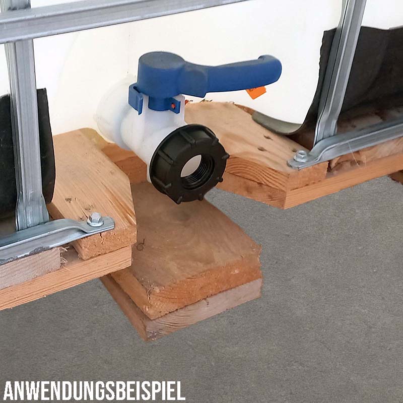 S60 x 6 IBC Adapter mit Innengewinde IG 1" Container Fass Tank Zubehör PN10 bar - 10 Stück
