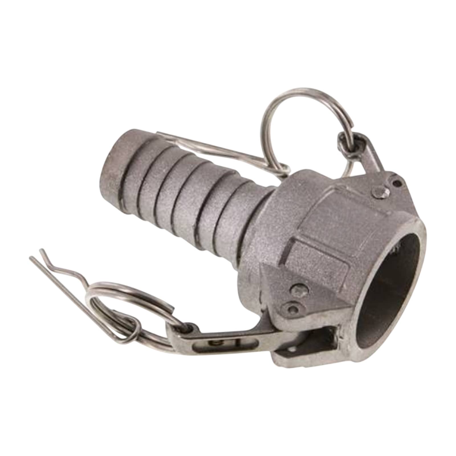 Kamlock Typ E - Vaterteil Aluminium ALU - 119,5 mm Stecker  -> Tülle 103 mm 4" Zoll DN100 - PN 7 bar