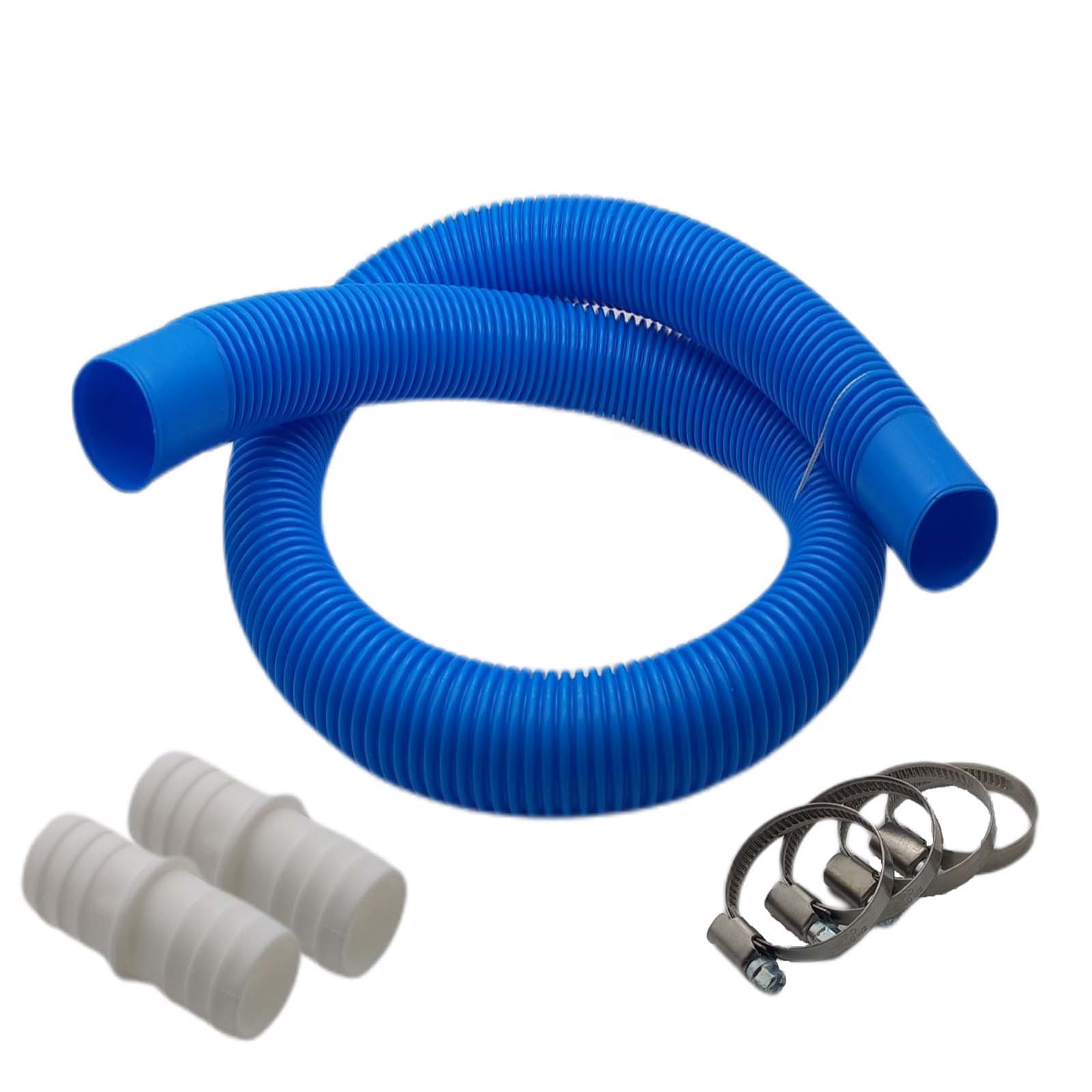 Poolschlauch Reparatur Set blau Schwimmbad Pool Verlängerung 32 mm - 7-teilig