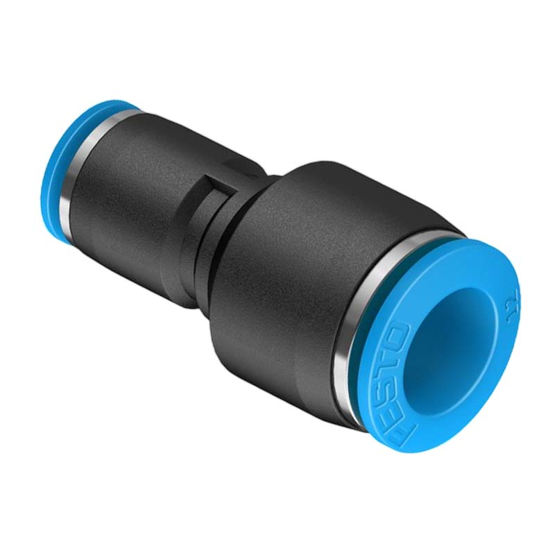 12 -> 10 mm Pneumatik Schnell Steck Verbinder QS Reduktion blau/schwarz QS-4 (153032) - PN 14 bar