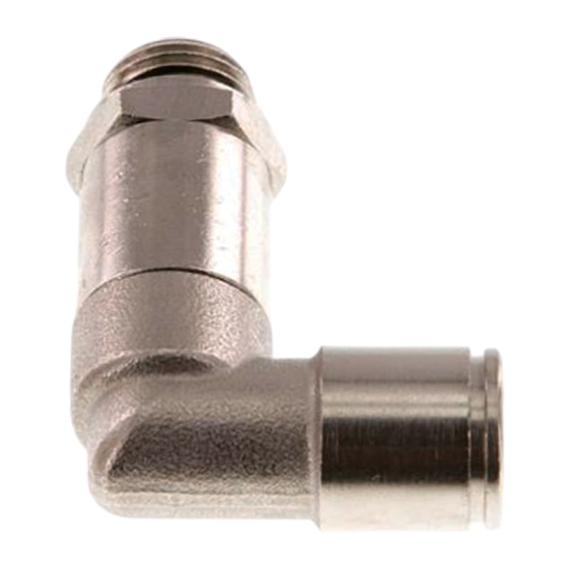 4 mm x 1/4" Pneumatik Steck Verbinder Winkel 90° lang IQS MSV Messing Außengewinde zylindrisch - PN 16 bar