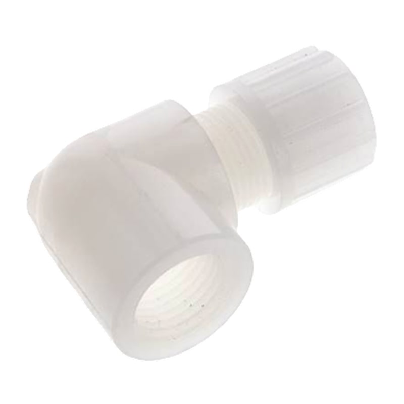 6 x 4 mm x 1/8" Winkel 90° Kupplung Innengewinde PVDF Verschraubung PA PP Schlauch FDA - PN 10 bar