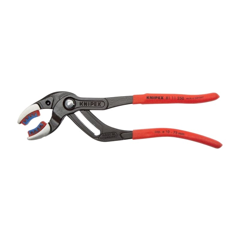 250 mm Siphon Zange poliert Tauchkunststoffgriffe Knipex