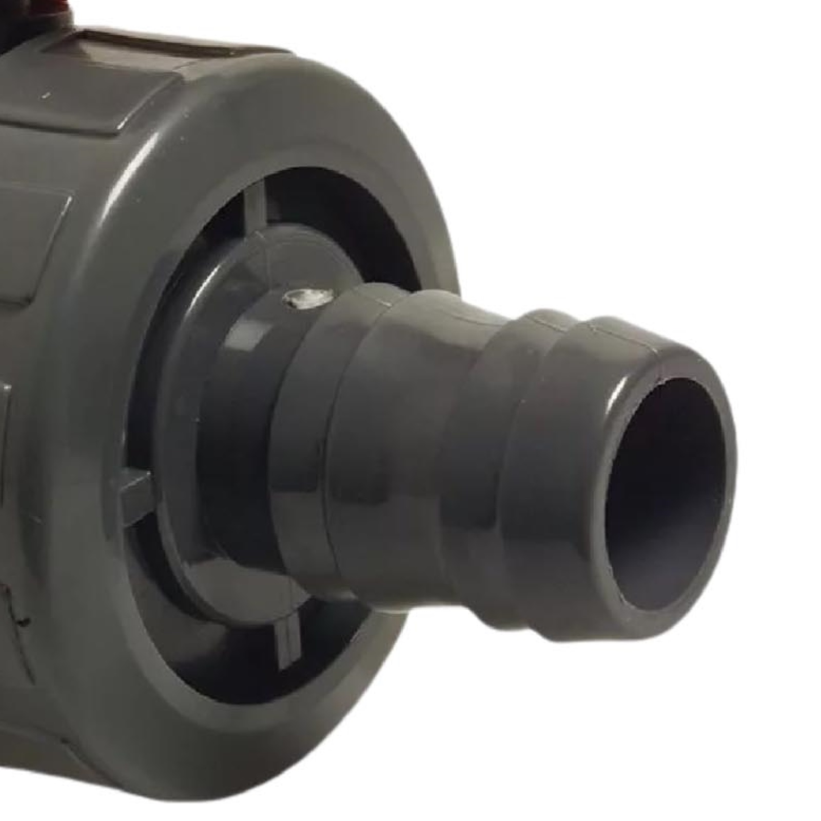 38 mm 1 1/2" PVC Kugel Absperr Hahn Ventil beidseitige Schlauchtülle Fitting PN 10 bar - roter Griff