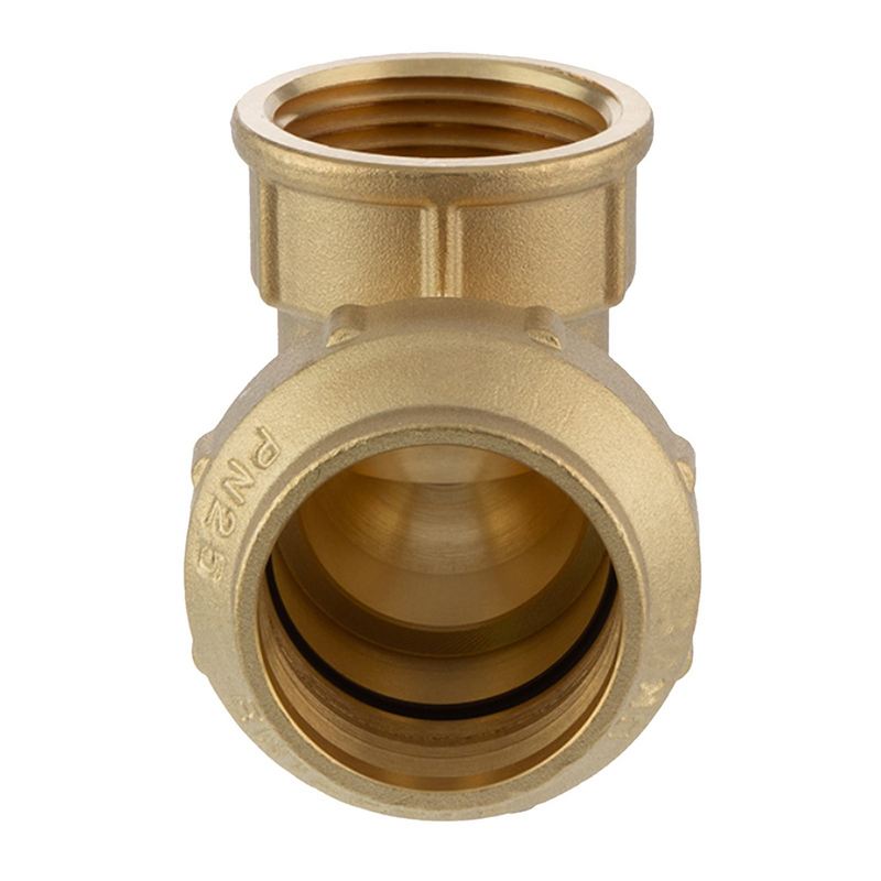 20 mm x 1/2" PE Fitting Klemm Verbinder Messing Verschraubung Muffe Winkel 90° x IG DVGW - PN 16 bar