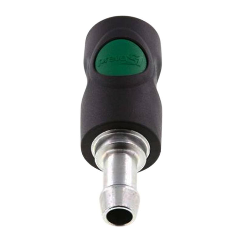 6 mm Druckluft Sicherheits Kupplung Kunststoff NW 7.2 Schlauch Tülle - PN 12 bar