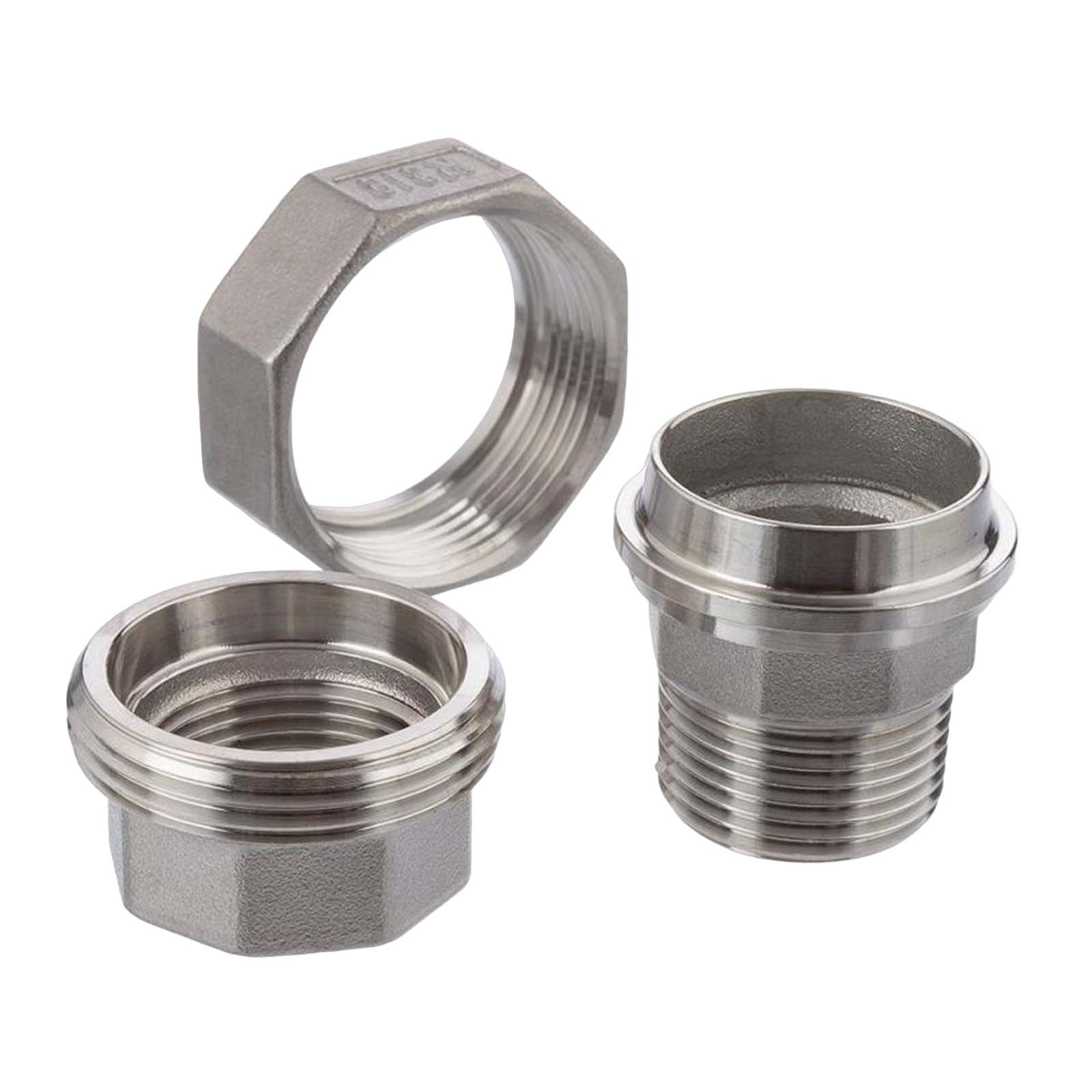 4" Edelstahl Fitting V4A AISI 316 Verschraubung Innen x Außengewinde IG x AG konisch dichtend  - PN 16 bar
