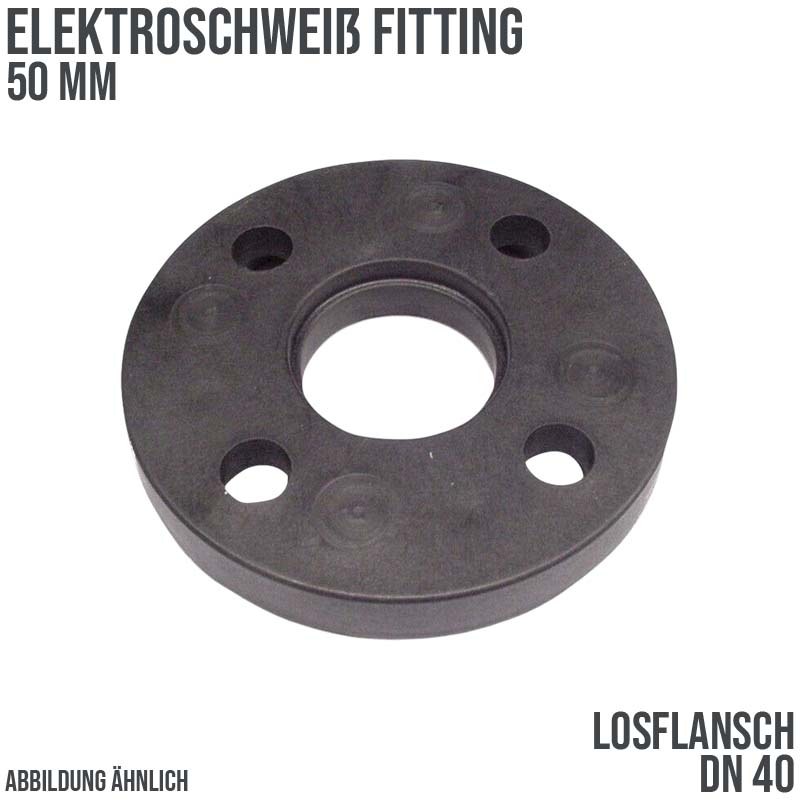 50 mm DN 40 Losflansch Stahl PP SDR 11 schwarz