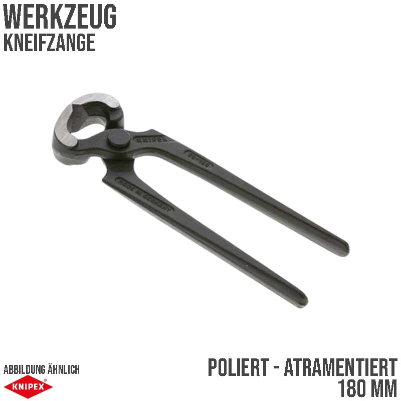 180 mm Kneif Zange poliert schwarz atramentiert Knipex