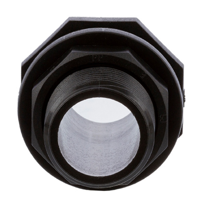 1 1/4" PP Tank Regen Tonnen Durchführung Connector Messing 2-fach Außengewinde  - PN 10 bar