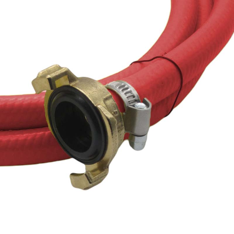 1/2" 13 mm Garten Wasser Bewässerung Schlauch Garnitur rot Schnellkupplung 3 Lagen - PN 10 bar - 25 m