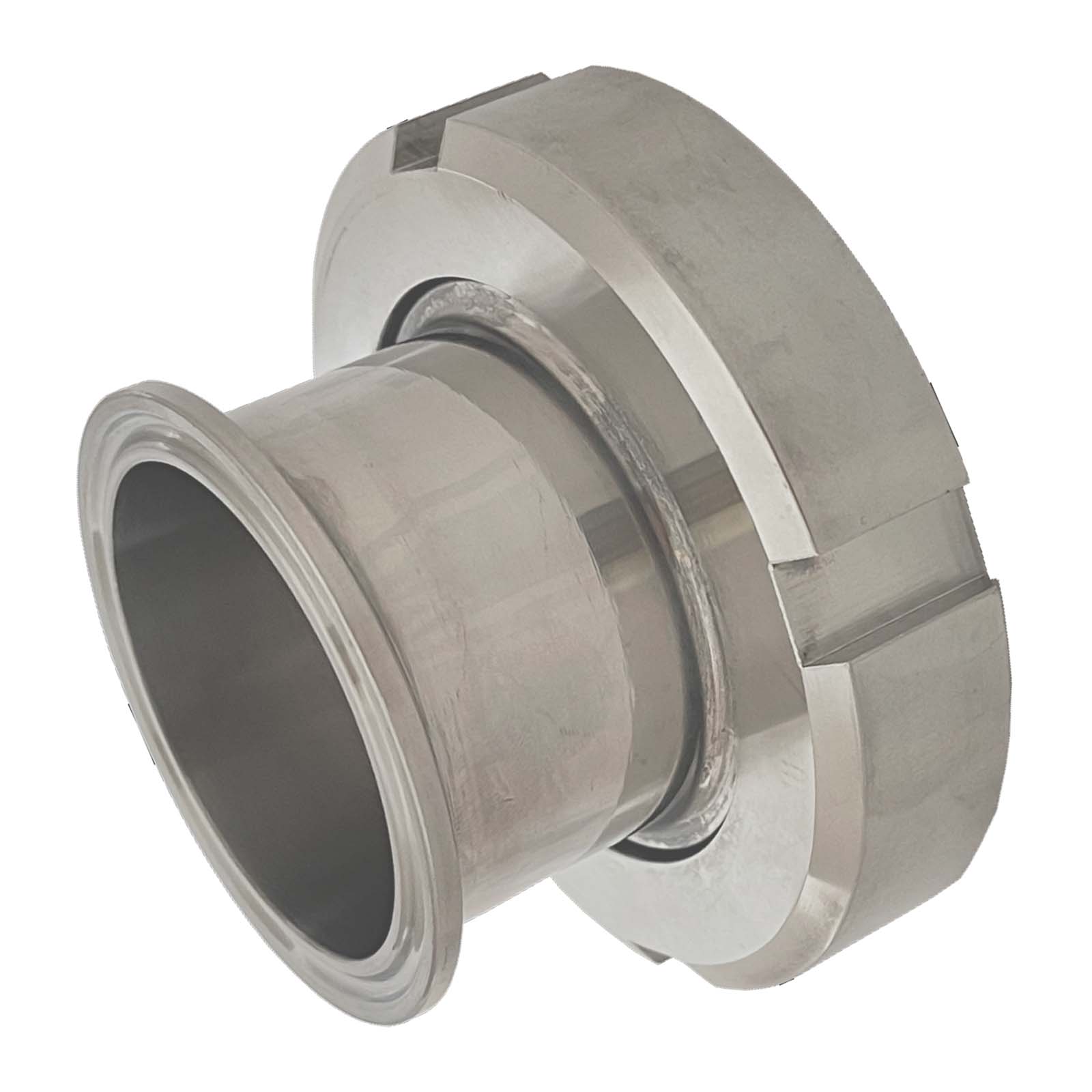 DN 80 Milchrohr Verschraubung DIN 11851 Übergang Adapter Mutterteil Überwurfmutter -> Clamp Teller 106,0 mm - PN 25 bar