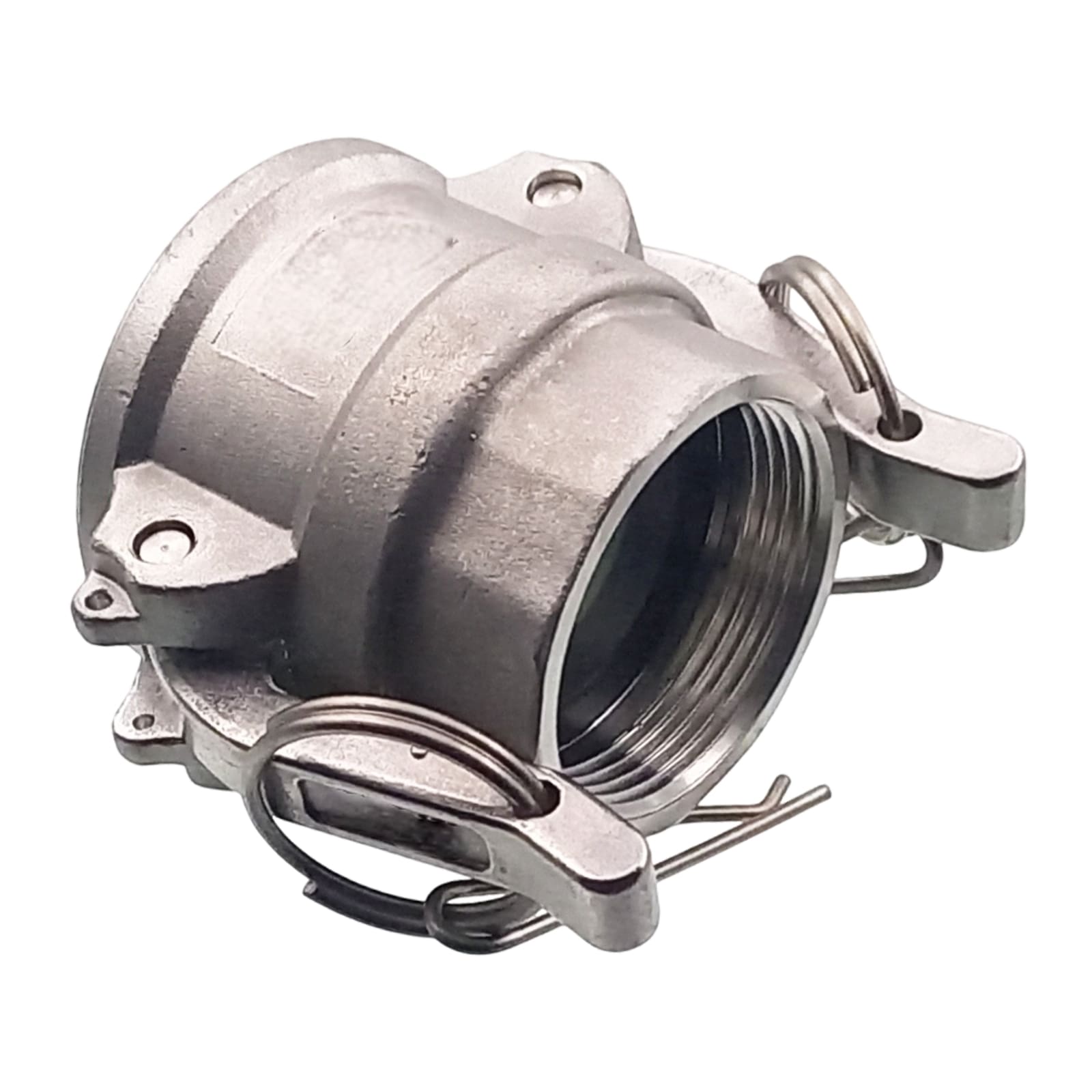 Kamlock Typ D - Mutterteil Edelstahl V4A (AISI 316) mit Innengewinde (IG) für Stecker 91,5 mm - 3" Zoll DN 80 PFA beschichtet - PN 8,5 bar