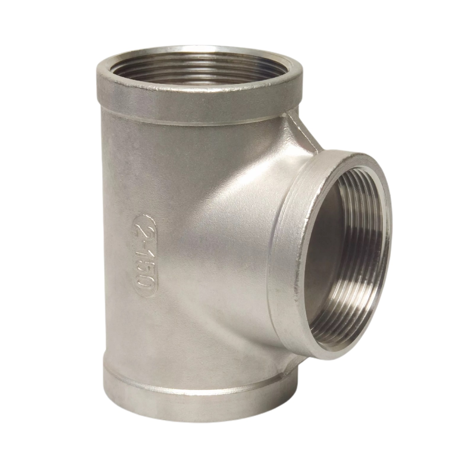 4" Edelstahl Fitting V4A AISI 316 Nr. 130 - T-Stück 90° Innengewinde IG - PN 16 bar