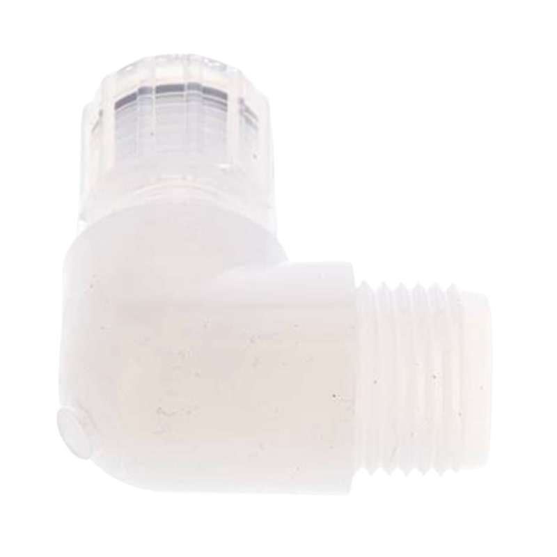 10 x 8 mm x 1/2" Winkel 90° Kupplung Aussengewinde PFA Verschraubung PA PP Schlauch FDA - PN 10 bar