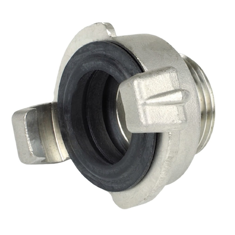 3/4" Edelstahl AISI 316 Schlauch Schnell Kupplung Außengewinde AG  (GEKA kompatibel) - PN 12 bar