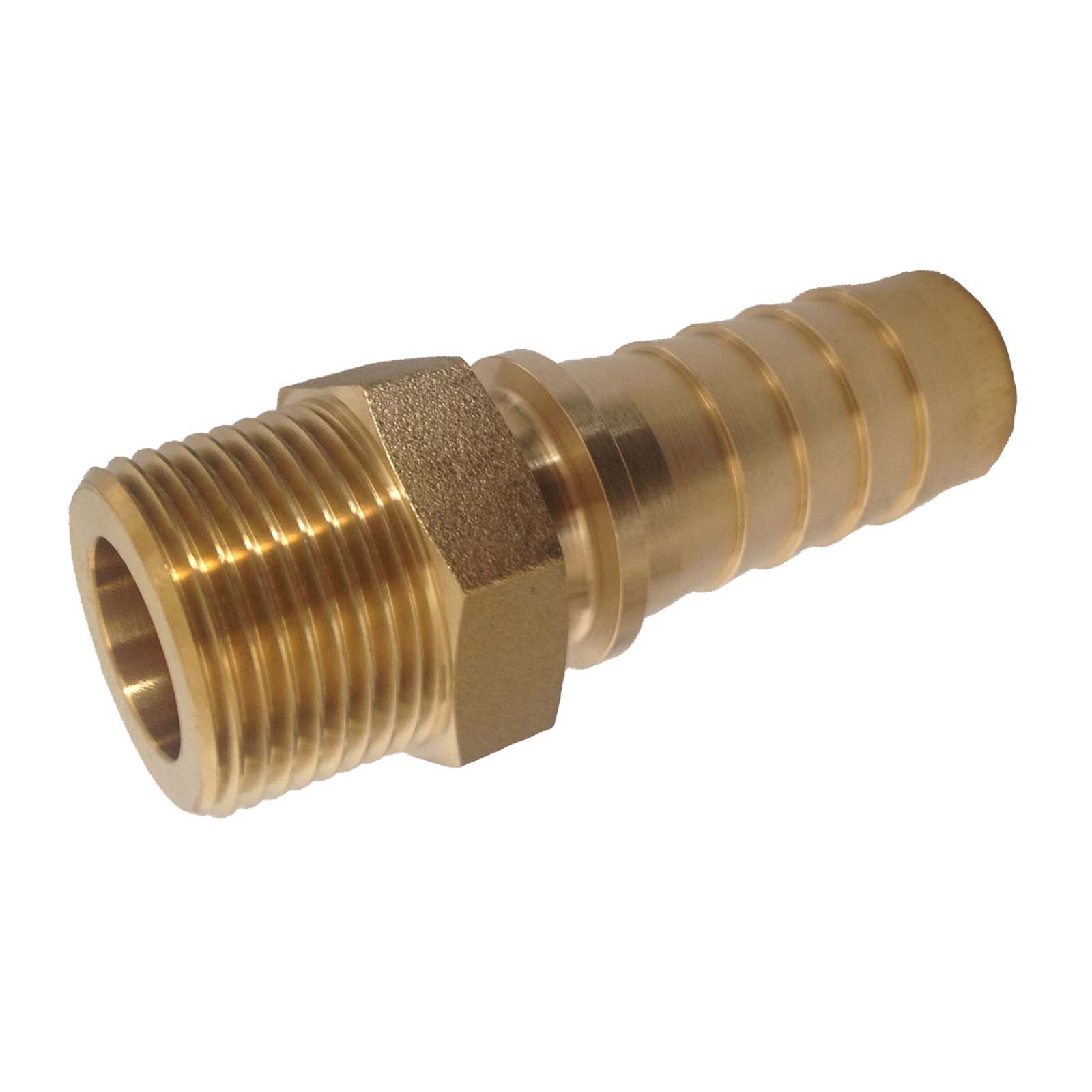 2" Dampfschlaucharmatur Außengewinde Sicherungsbund Messing MS Stutzen Tülle 51 mm - PN 18 bar