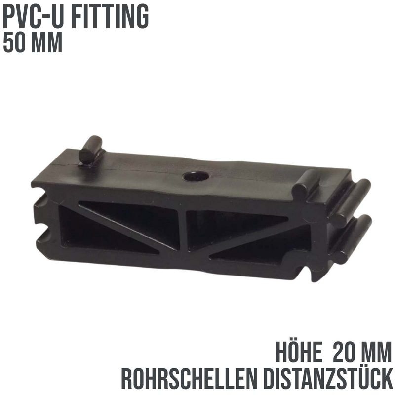 50 mm PVC Klebe Fitting Rohr Schelle Distanzhalter - Höhe ca. 20 mm