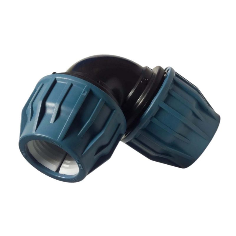 110 mm PE PP Fitting Klemm Verbinder Verschraubung Muffe Rohr Winkel 90° DVGW - PN 16 bar