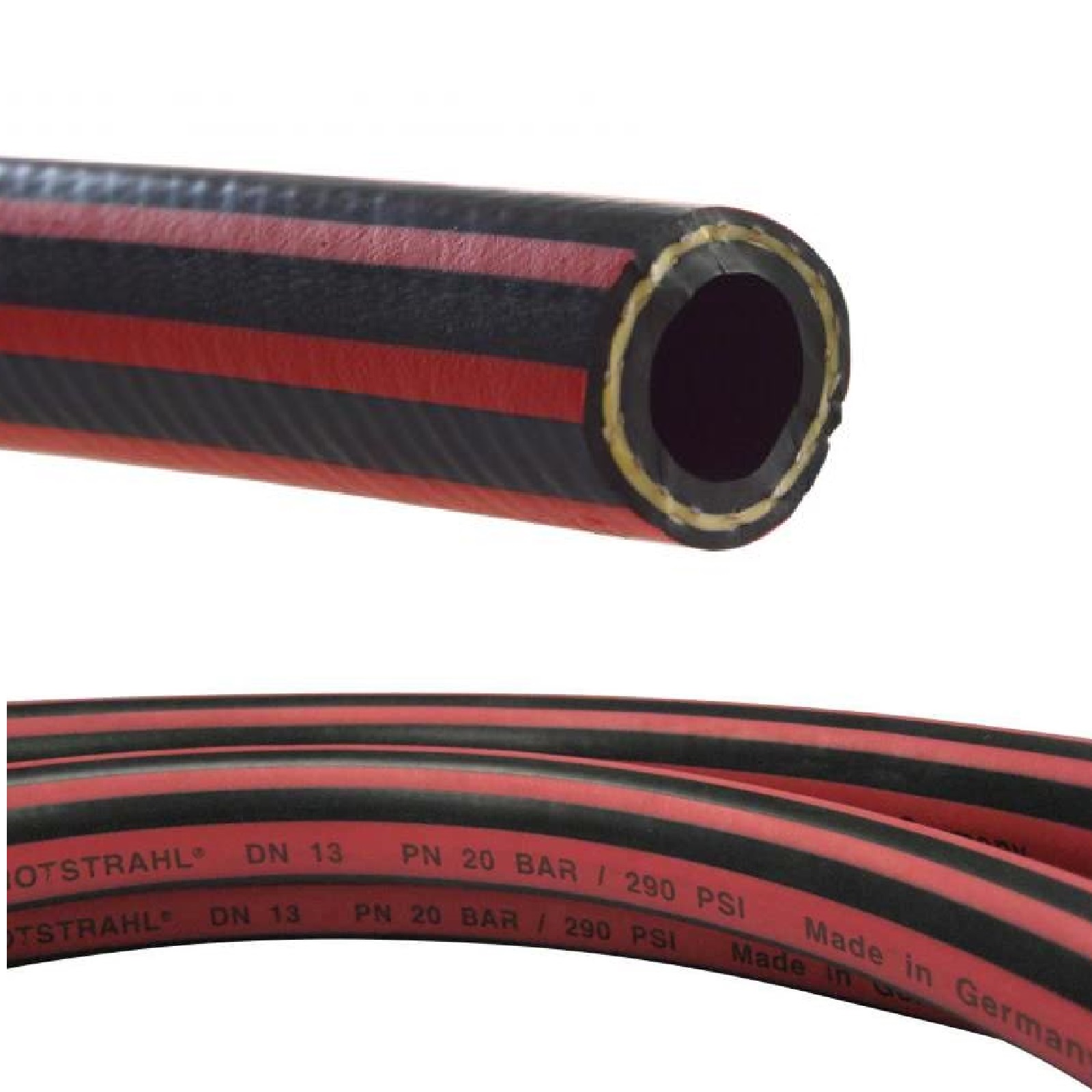 50 mm 2" Zoll Hochleistungs Gummi Wasser Schlauch EPDM - CONTI TRIX ROTSTRAHL® PN 10 bar - 40 m Rolle