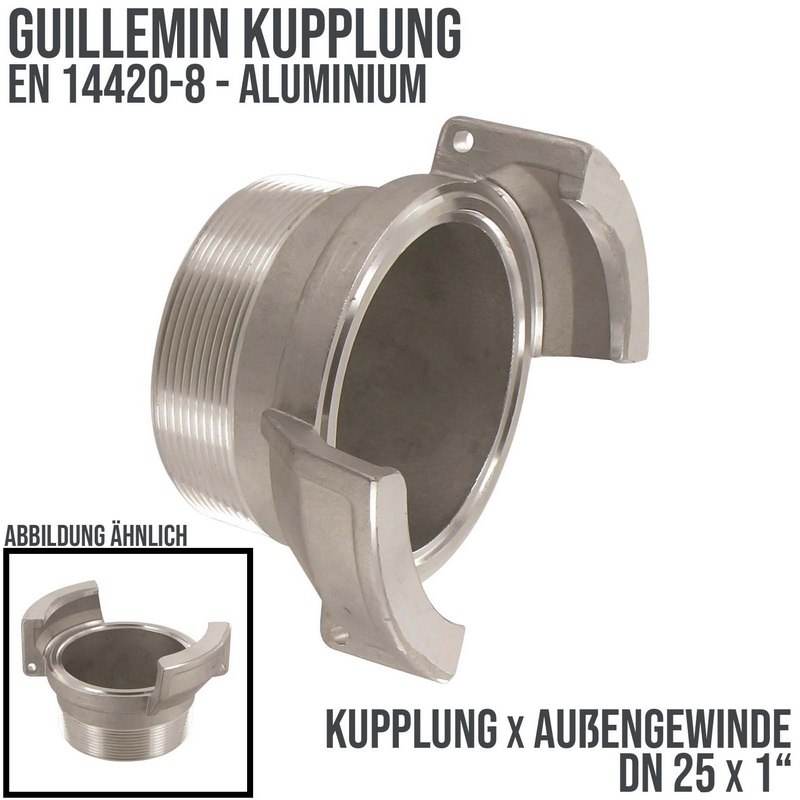 DN 25 Guillemin Kupplung BSPP Außengewinde AG 1" Aluminium - PN 16 bar