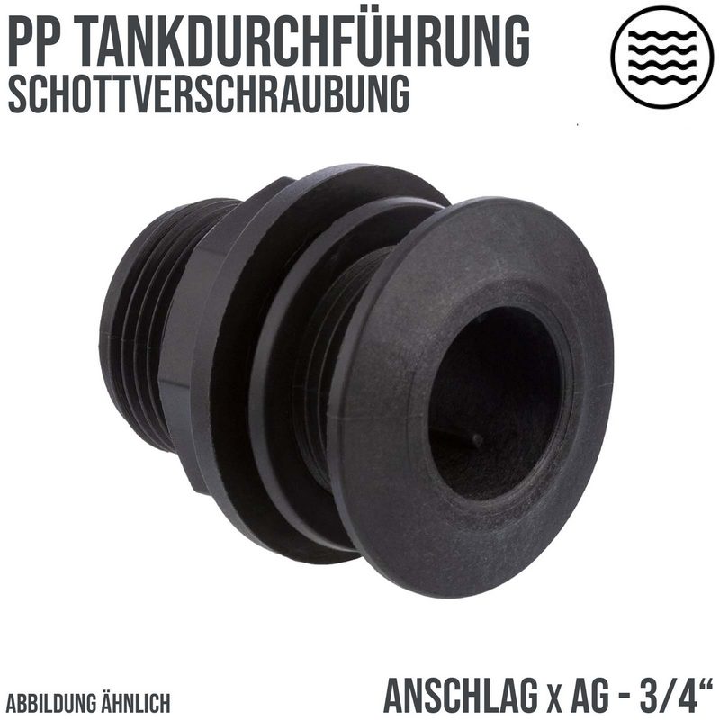 3/4" Tankdurchführung Schottverschraubung - Anschlag x AG - PN 10 bar