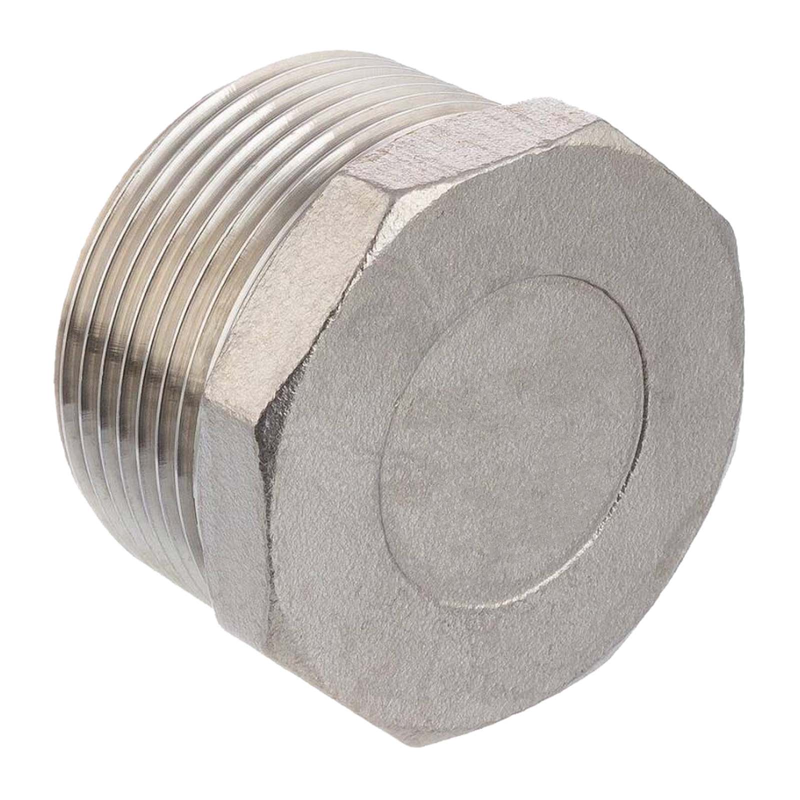 4" Edelstahl Fitting V4A AISI 316 Stopfen Sechskant Außengewinde AG - PN 16 bar