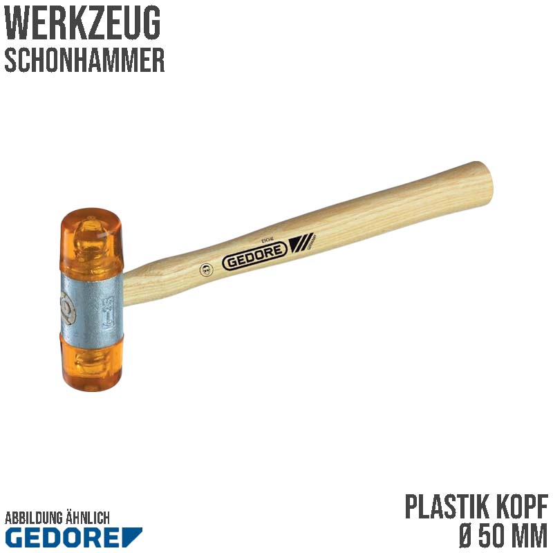 50 mm Plastik Schonhammer Cellulose-Acetat Esche Stiel