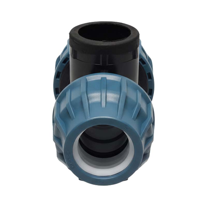 110 mm x 4" PE PP Fitting Klemm Verbinder Verschraubung Rohr T-Stück 90° x IG DVGW - PN 16 bar
