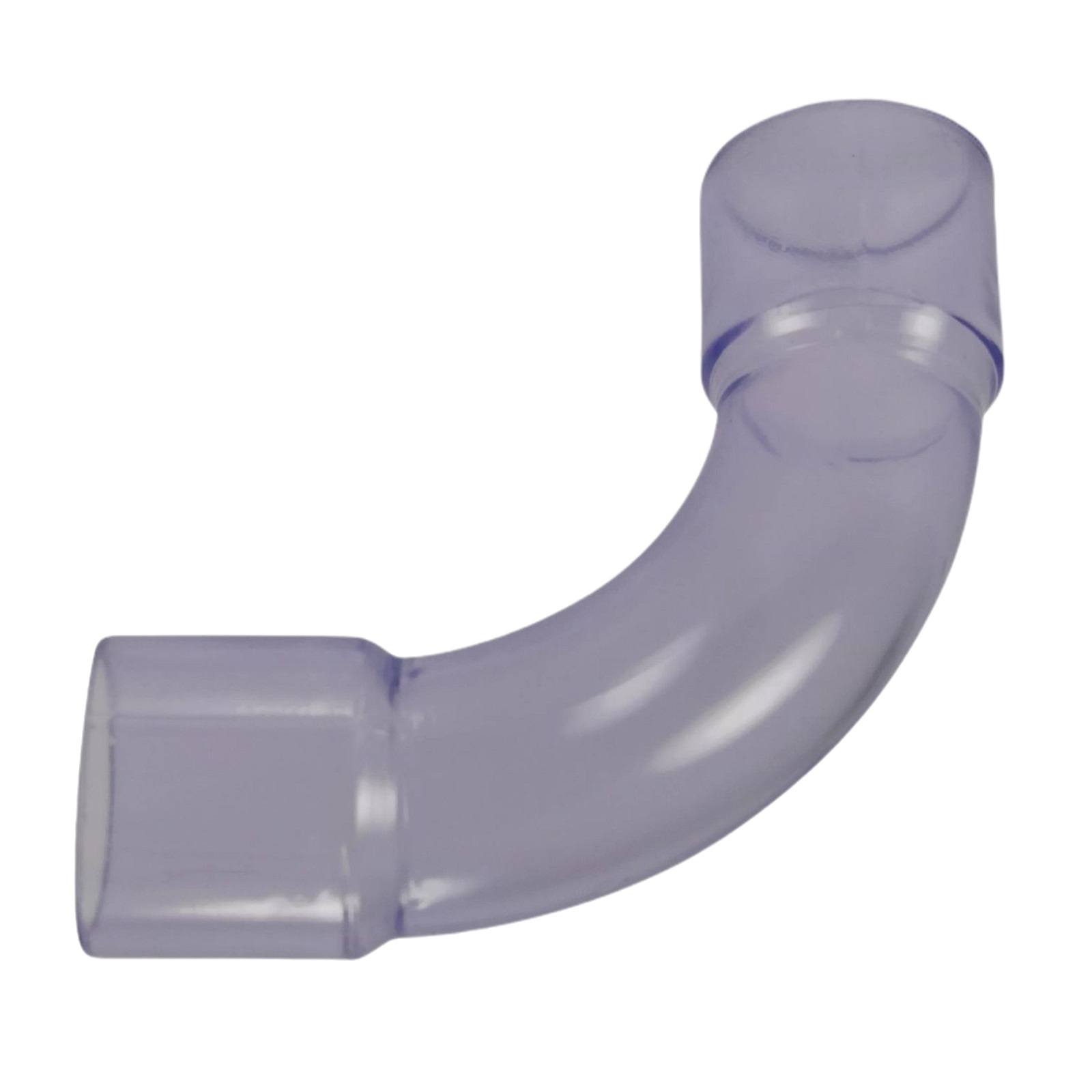63 mm PVC Klebe Fitting Bogen 90° (Rohr) Muffe Verbinder - transparent durchsichtig - PN 10 bar