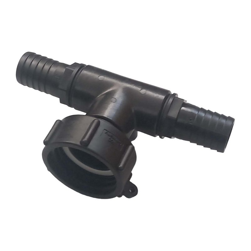 S60 x 6 IBC T-Stück Adapter 2-fach Tülle Stutzen 1 1/4" (32 mm) Container Fass Tank Zubehör PN 10 bar