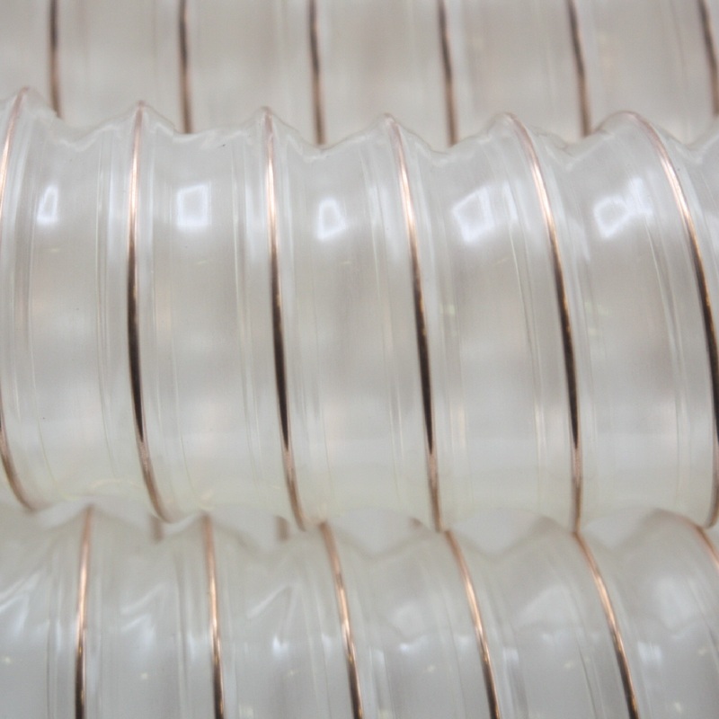 30 mm PU Saug Ansaug Druck Spiral Flex Staub Holz Metall Späne Schlauch Anlage - Wandstärke 1,4 mm - PN 3,75 bar