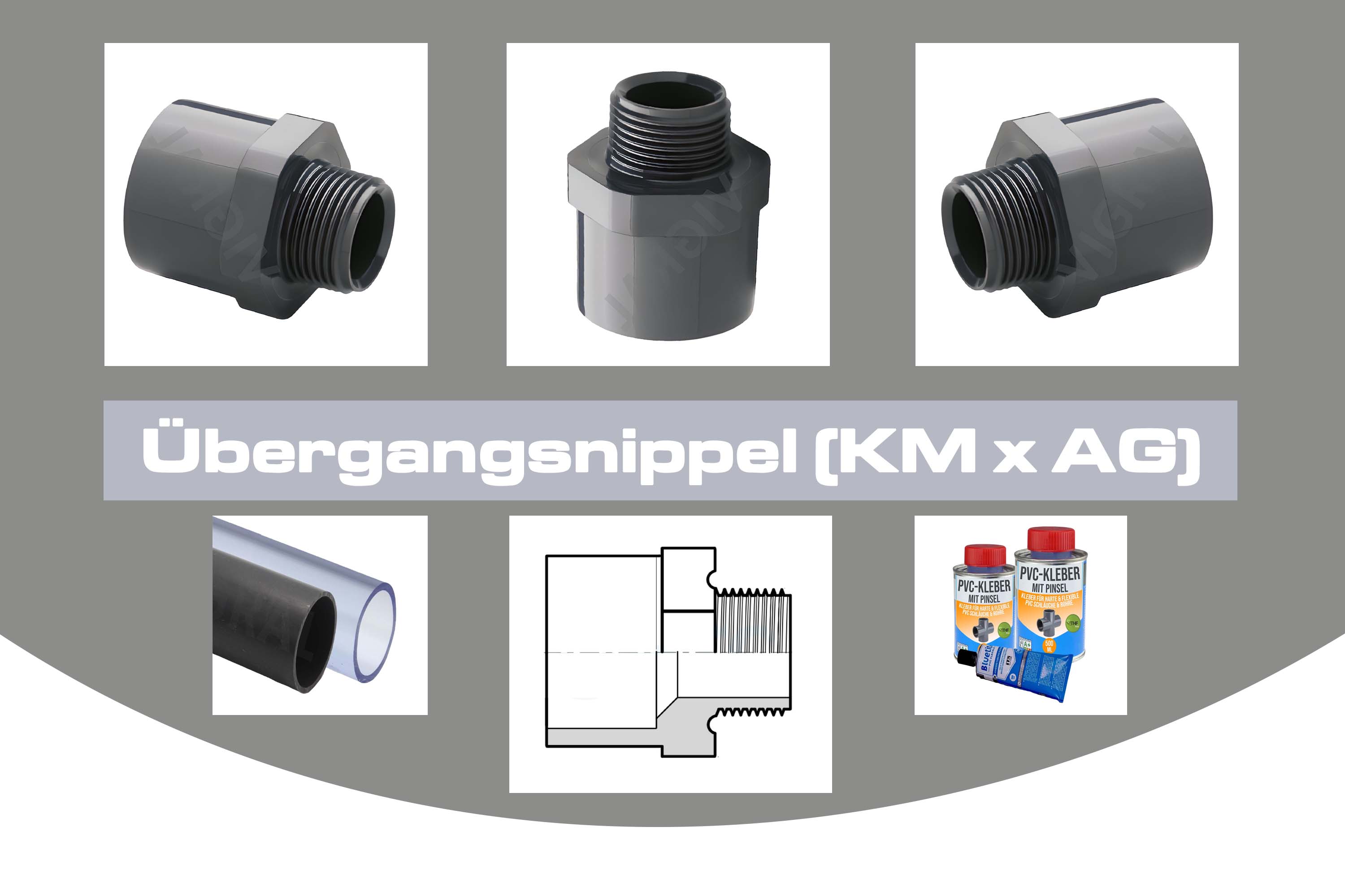 Übergangsnippel (KM x AG)