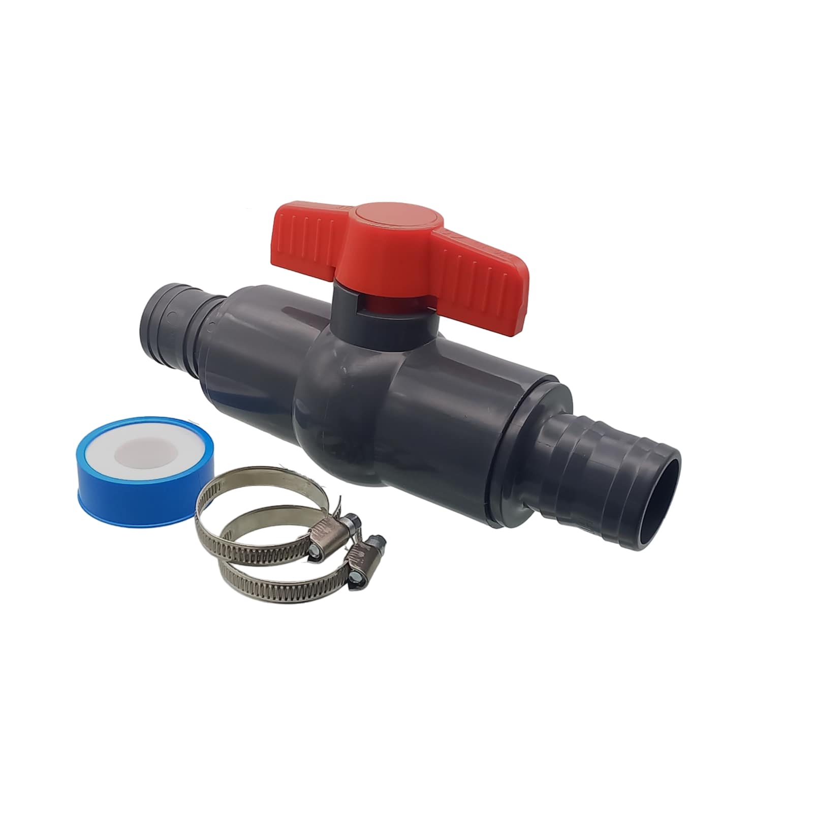 Pool Schlauch Kugelhahn ECO Absperrhahn Anschluss-Set ECO 38 mm - 4-teilig