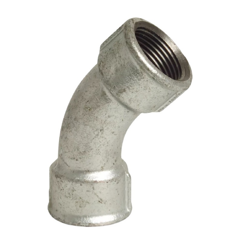 3" Gusseisen Temperguss Fitting Nr. 41 Bogen 45° Innengewinde IG DVGW PN 25 bar